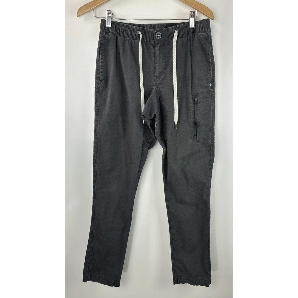 Vuori Ripstop Climber Pants Mens Medium Charcoal Grey Stretch Outdoor Trousers - Picture 13 of 13